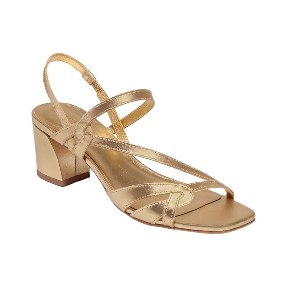 Bernardo Gyoda Leather Mid Heel Sandal